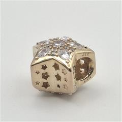 Pandora SHINE MET ALE Gold Plated Celestial Star Clear CZ Charm 768466C01
